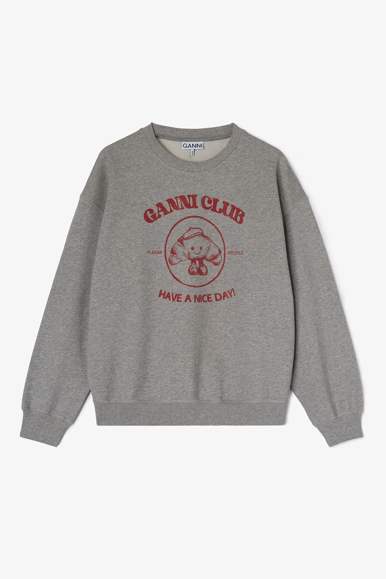 Grey Paris GANNI Club Sweatshirt, in colour Paloma - 1 - GANNI