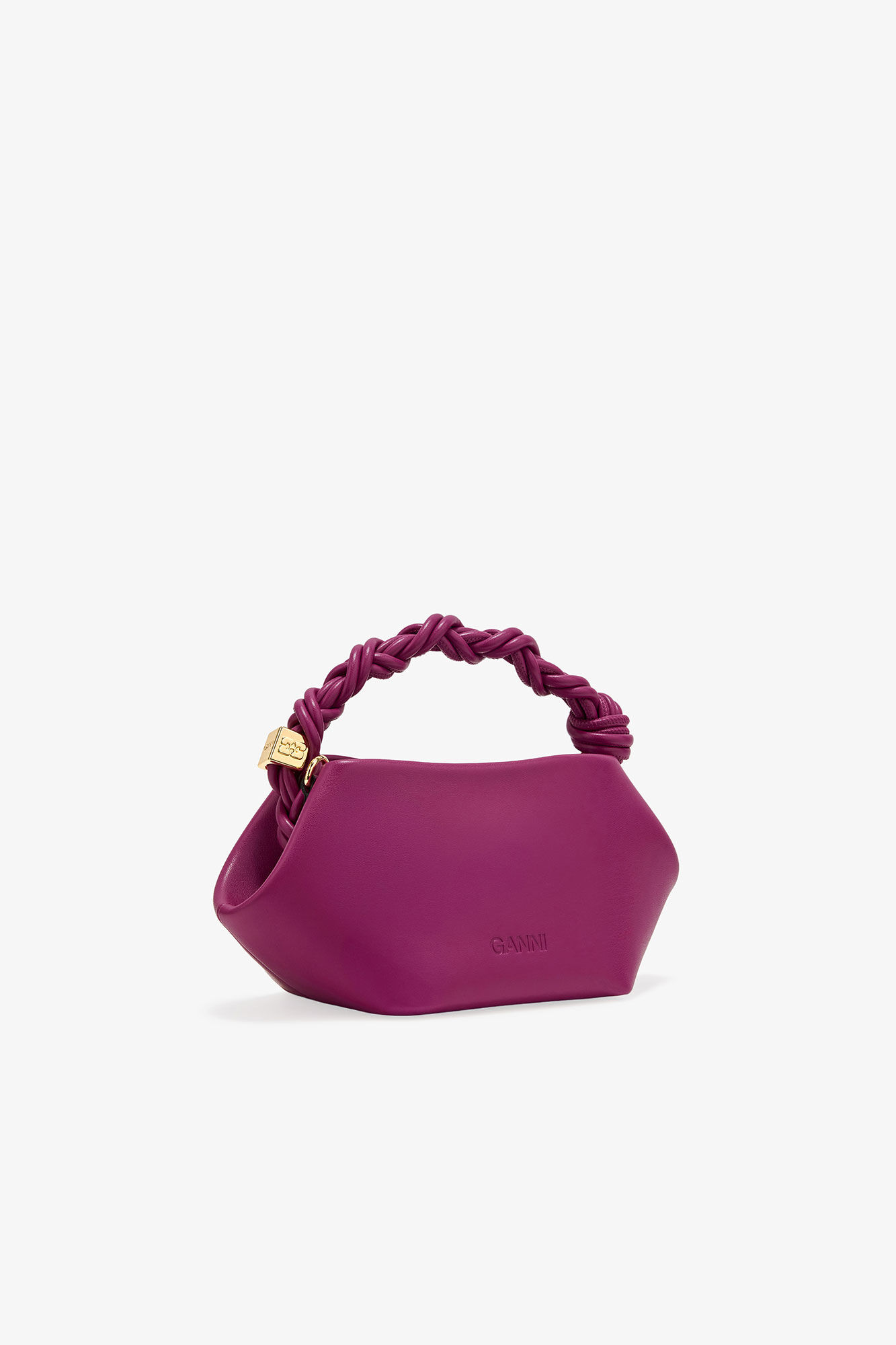Purple Mini GANNI Bou Bag, Polyester, in colour Boysenberry - 2 - GANNI