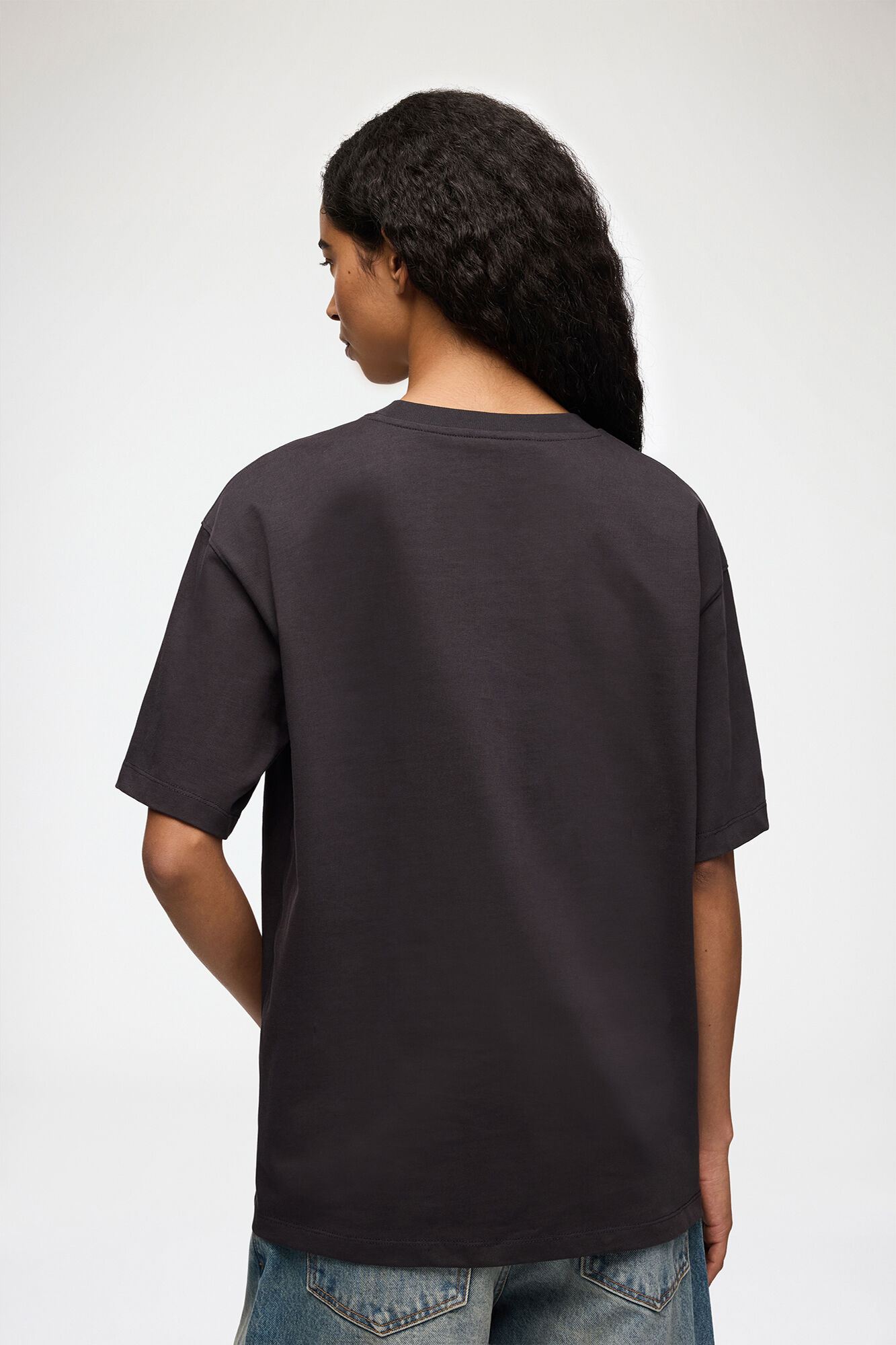 T-shirt med tiger, Organic Cotton, in colour Phantom - 3 - GANNI
