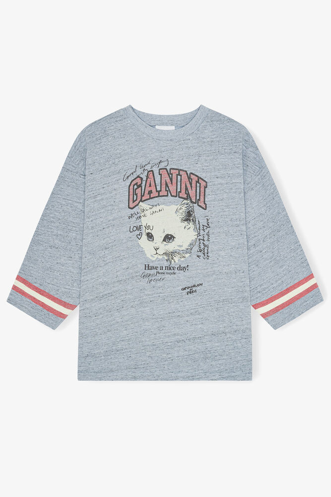 T-shirt with Kitty, Baby Blue