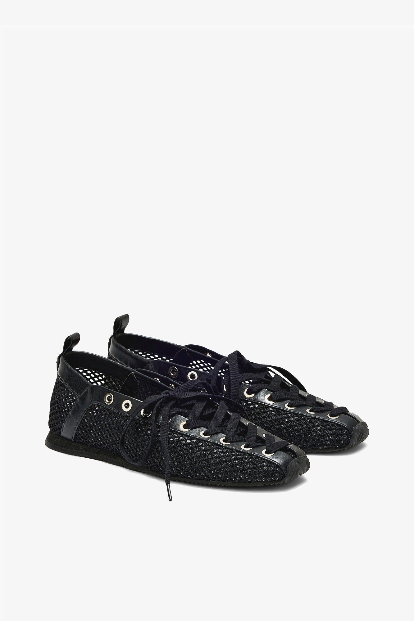 Sporty Ballerina in Black Mesh | GANNI NL