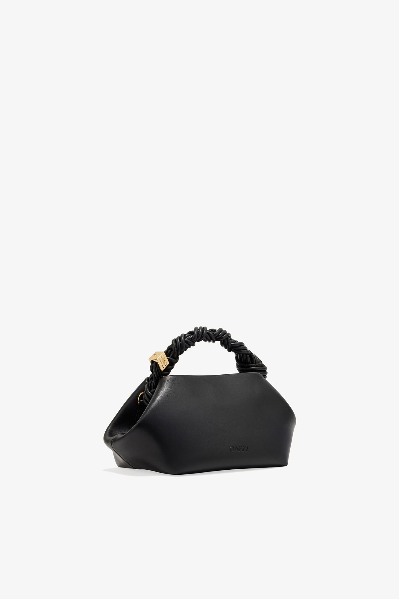 Black Small Bou Bag, Recycled Leather, in colour Black - 2 - GANNI