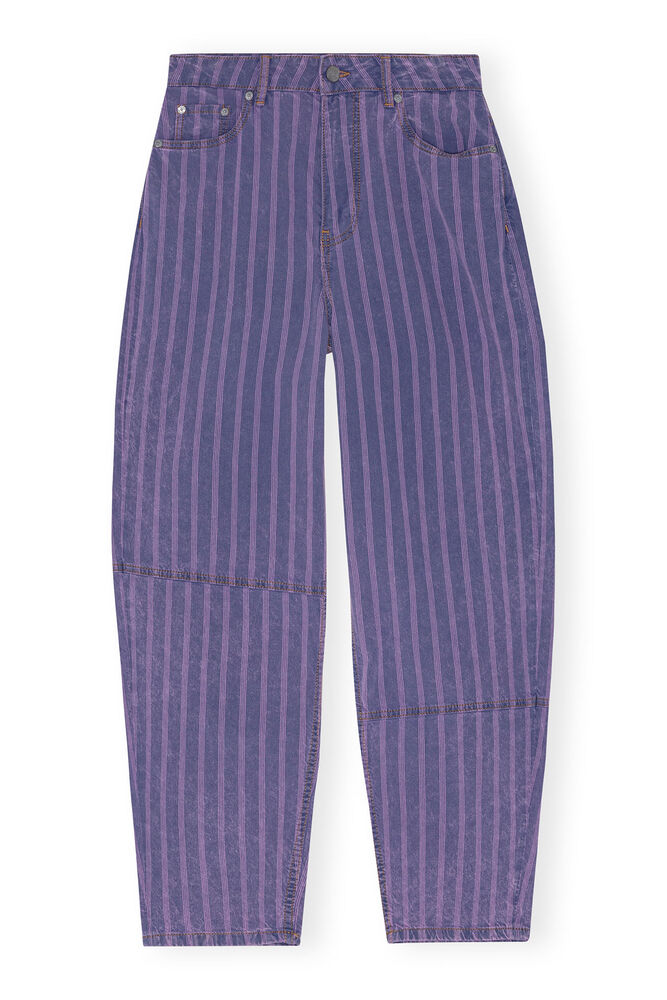 Purple Striped Stary Jeans