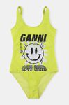 Graphic Sporty Swimsuit, Elastane, in colour Blazing Yellow - 1 - GANNI