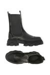 Mellanhöga chelsea boots, Leather, in colour Black - 2 - GANNI