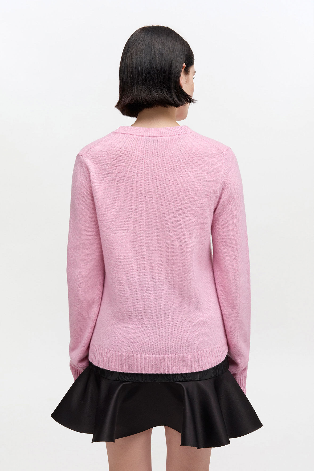 Pull en laine graphique, in colour Chalk Pink - 3 - GANNI