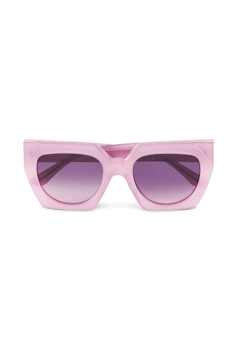 Biodegradable Acetate Oversized Sunglasses, Biodegradable Acetate, in colour Sweet Lilac - 1 - GANNI