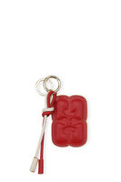 Red Butterfly Mirror Key Chain, Polyester, in colour Fiery Red - 1 - GANNI
