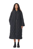 Ripstop Quilt Coat, Recycled Polyester, in colour Black - 1 - GANNI
