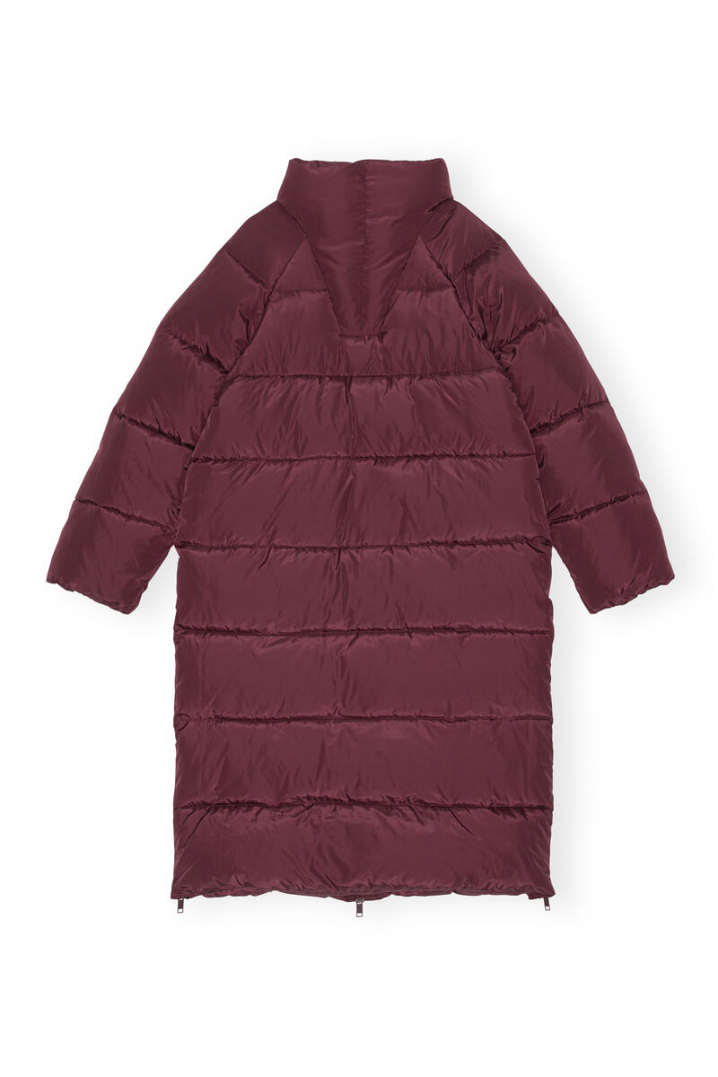 Oversized Tech Puffer Coat, Recycled Polyester, in colour Port Royale - 2 - GANNI
