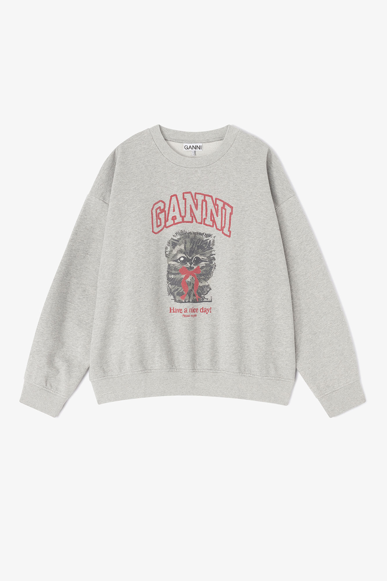 Paloma Grey Kitty Sweatshirt | GANNI US