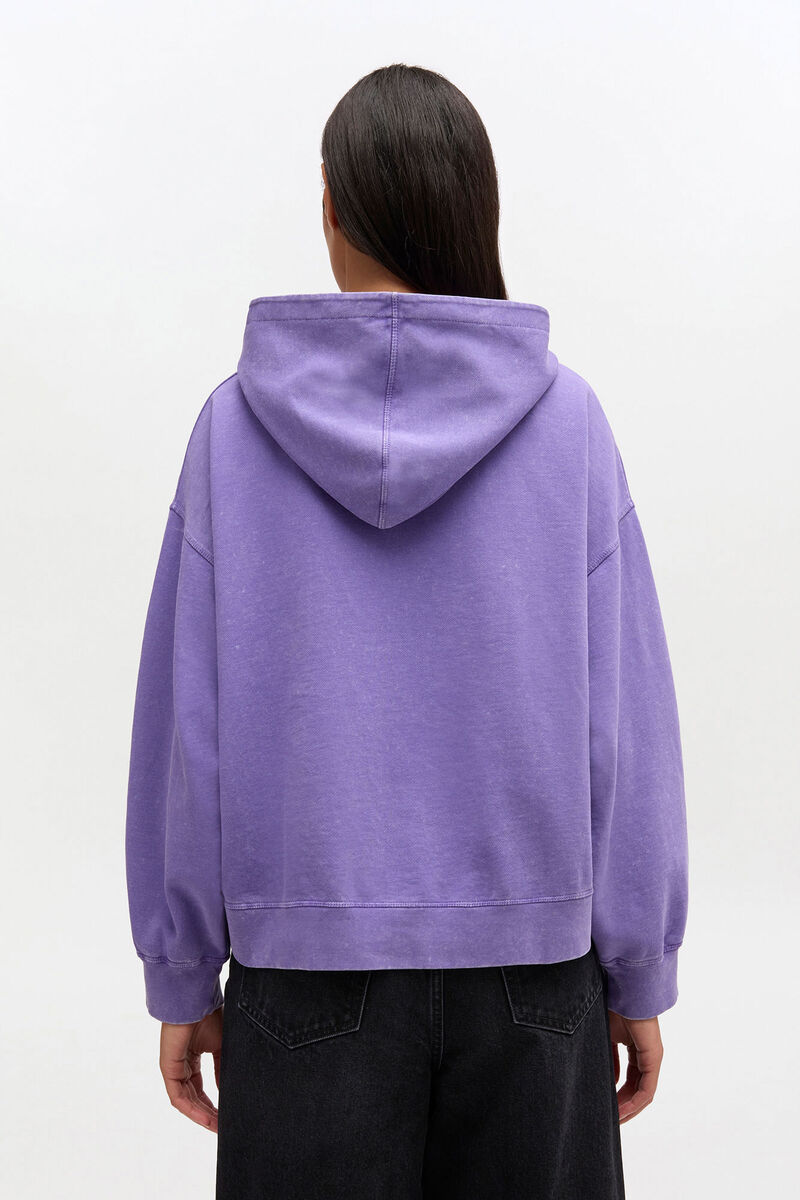 Vintage Wash Hoodie, in colour Passion Flower - 3 - GANNI