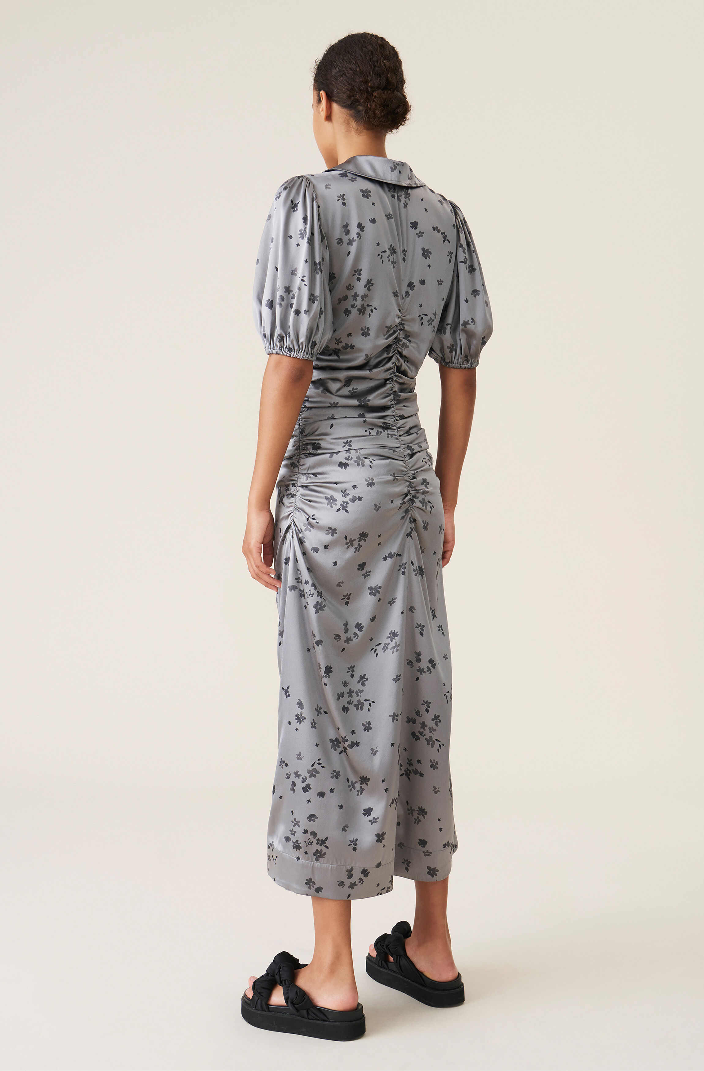 Ganni satin dress clearance