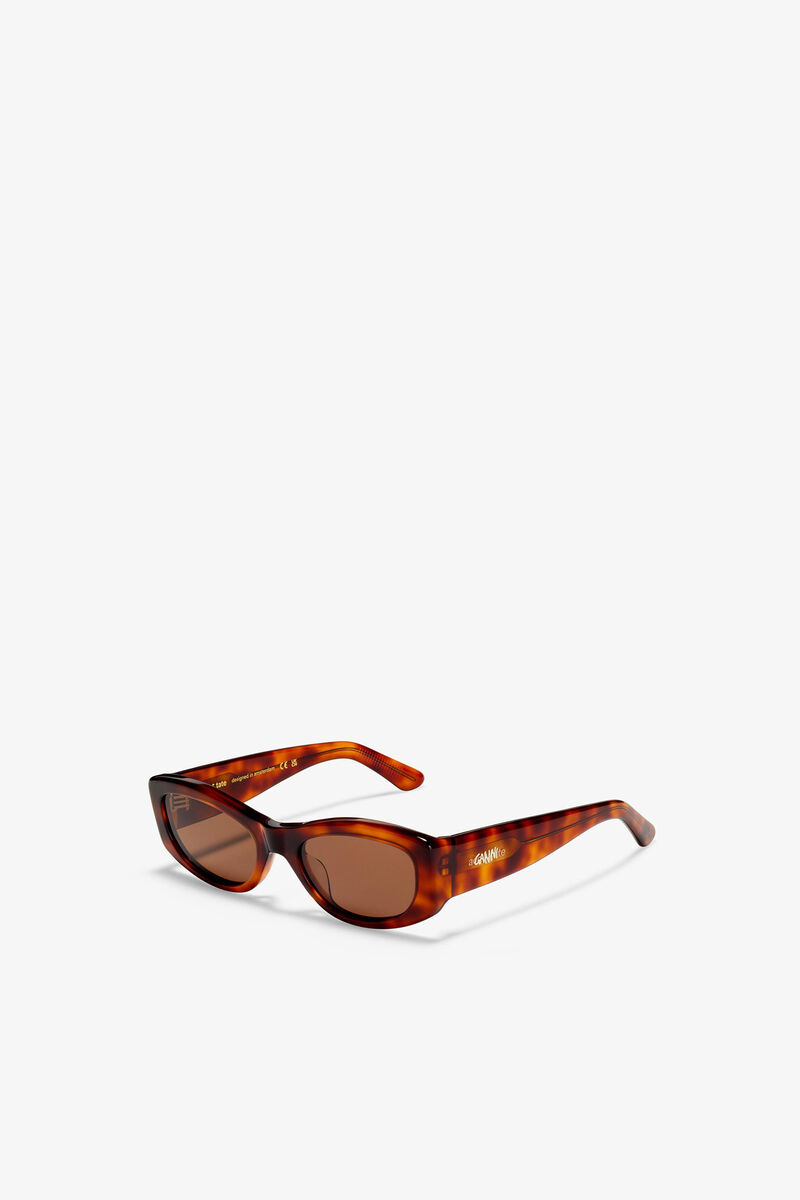 GANNI x Ace & Tate Lana Sunglasses, Acetate, in colour Tiger's Eye - 3 - GANNI