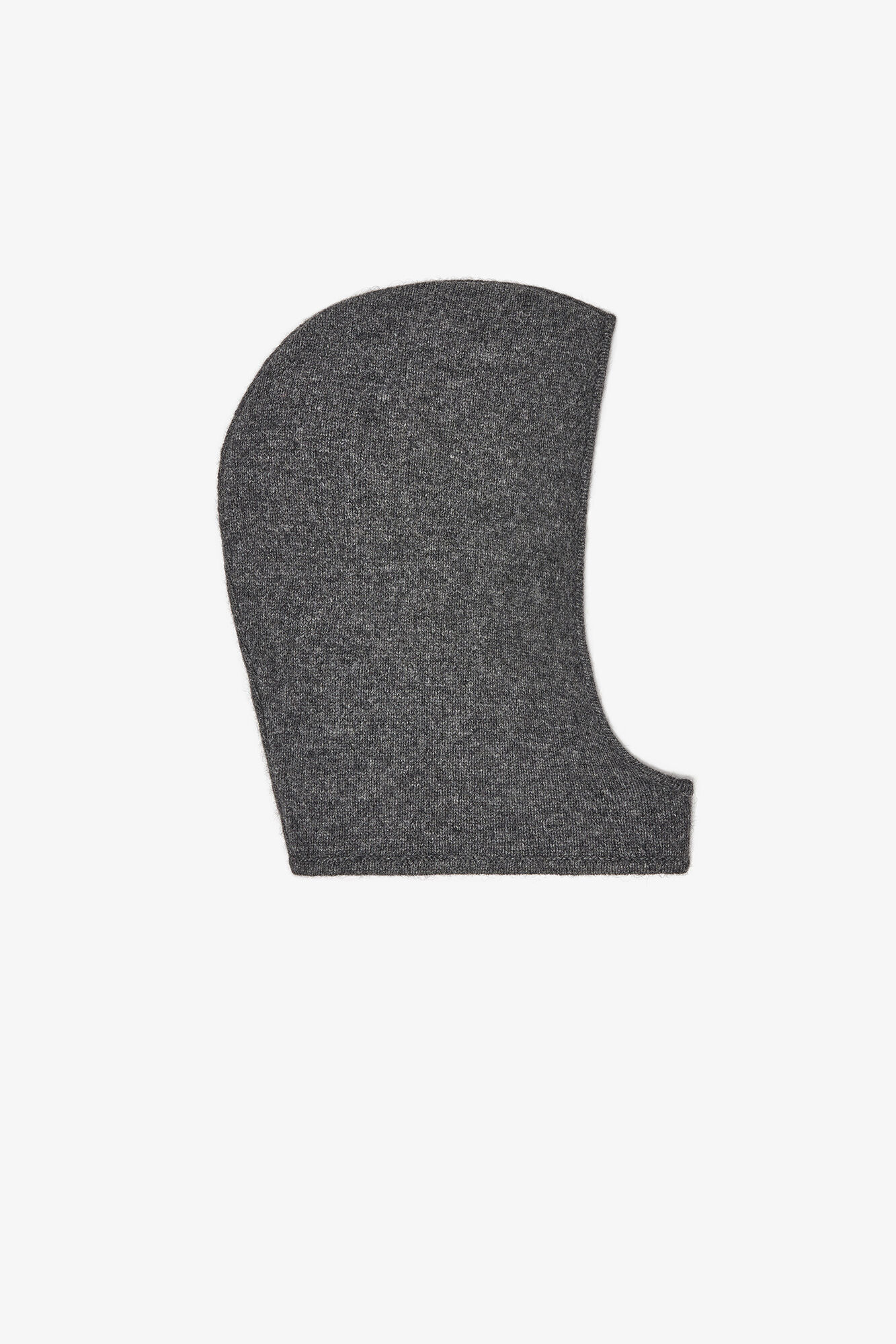Dark Grey Balaclava, Wool, in colour Phantom - 1 - GANNI