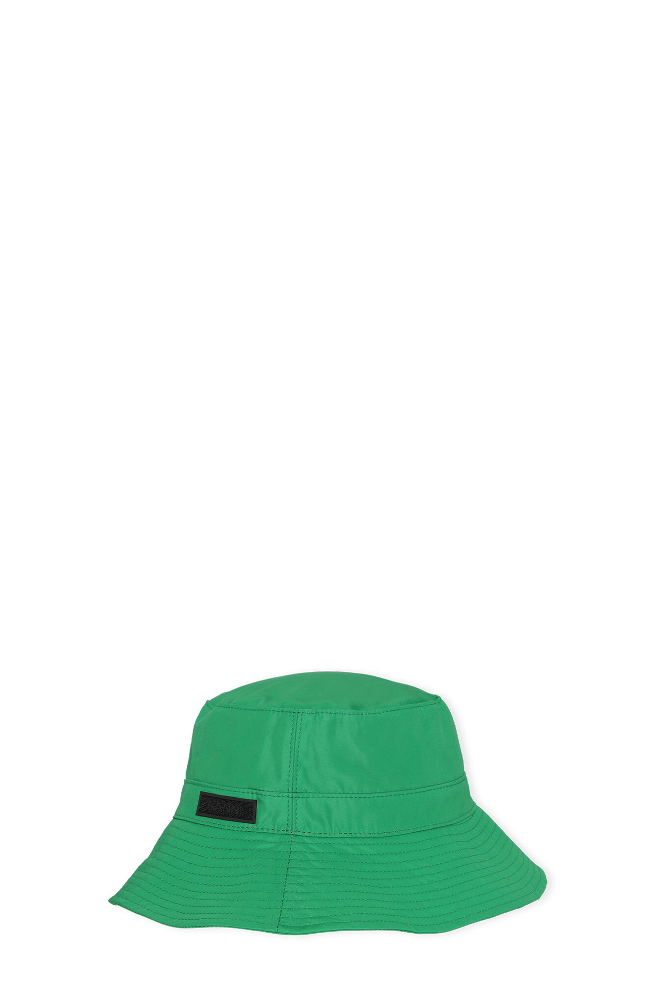 Tech Bucket Hat, Recycled Polyester, in colour Kelly Green - 1 - GANNI