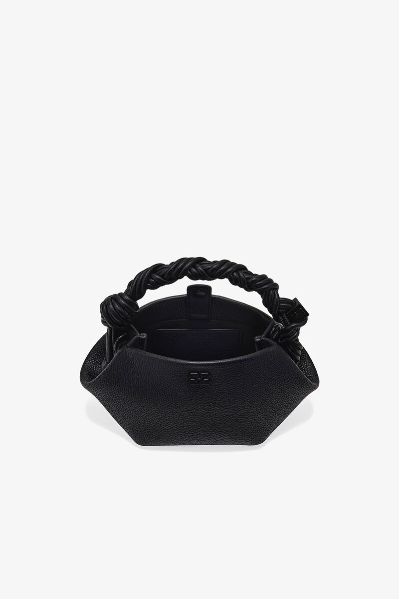 Mini sac noir grainé GANNI Bou, Polyurethane, in colour Black - 3 - GANNI