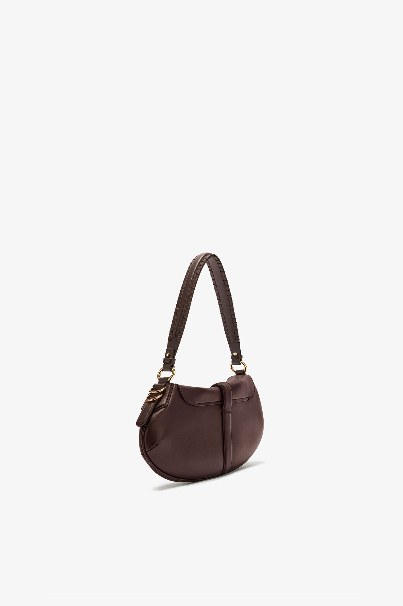 B-Kat Bag in Brown, Recycled Leather, in colour Chicory Coffee - 2 - GANNI