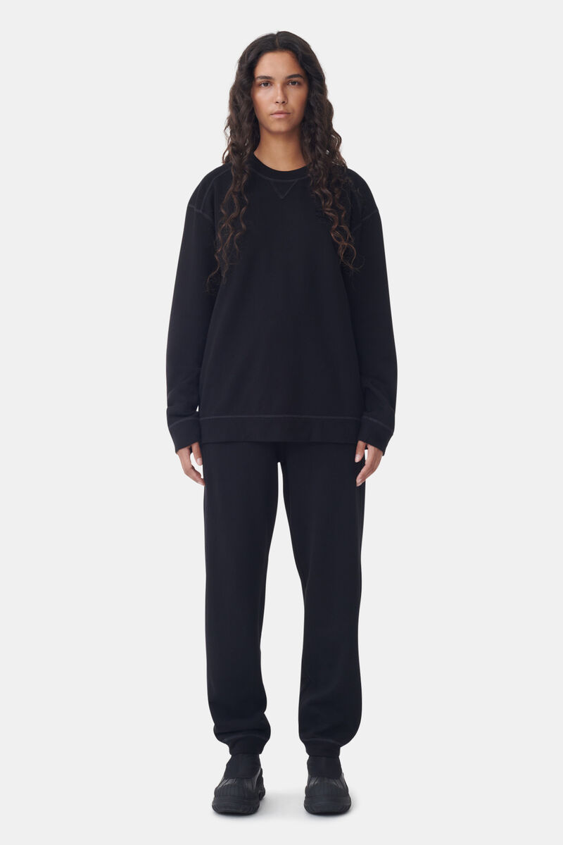 Black Black Isoli Drop Shoulder Sweatshirt | GANNI KR 가니