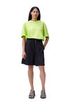 Relaxed Logo T-shirt, Cotton, in colour Lime Popsicle - 2 - GANNI
