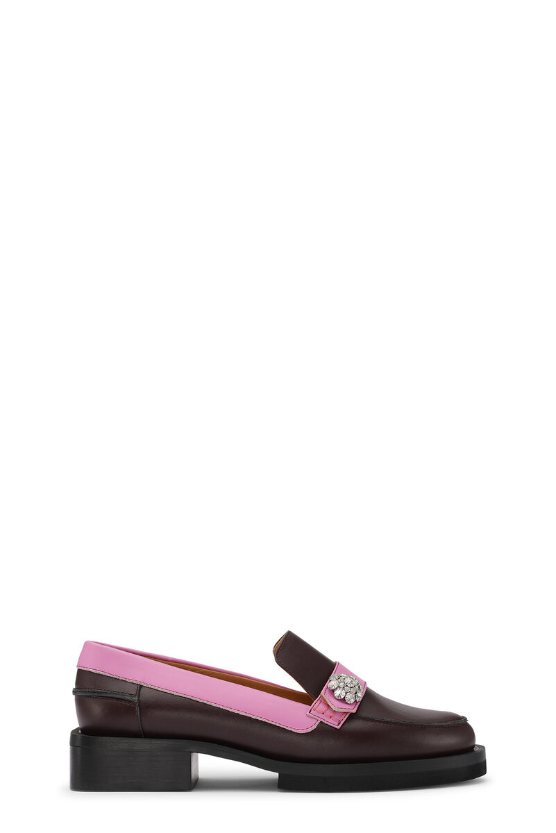 Jewel Loafers, Leather, in colour Multicolour - 1 - GANNI