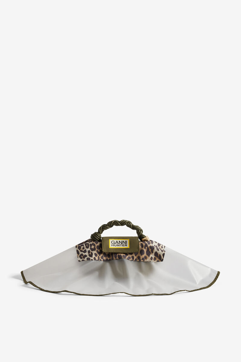 Water Resistant Bag Poncho, Recycled Polyester, in colour Almond Milk - 2 - GANNI