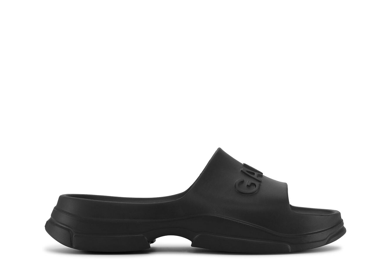 Black Pool Slide Sandals , in colour Black - 1 - GANNI