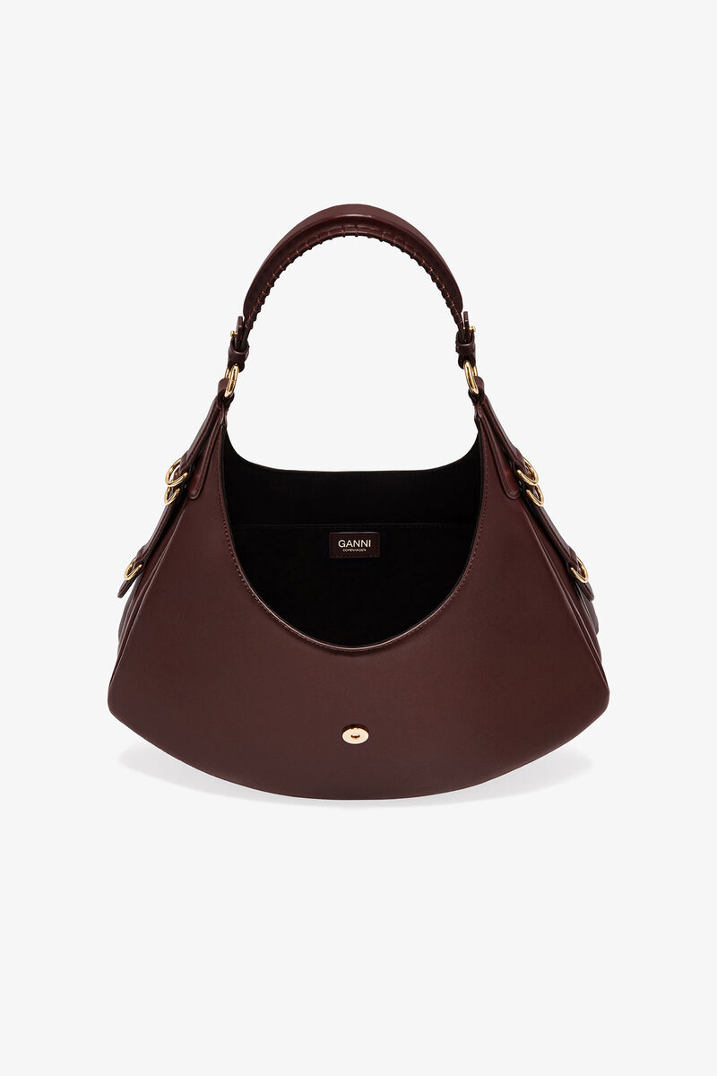 Brun liten Kat väska, Polyester, in colour Chicory Coffee - 3 - GANNI