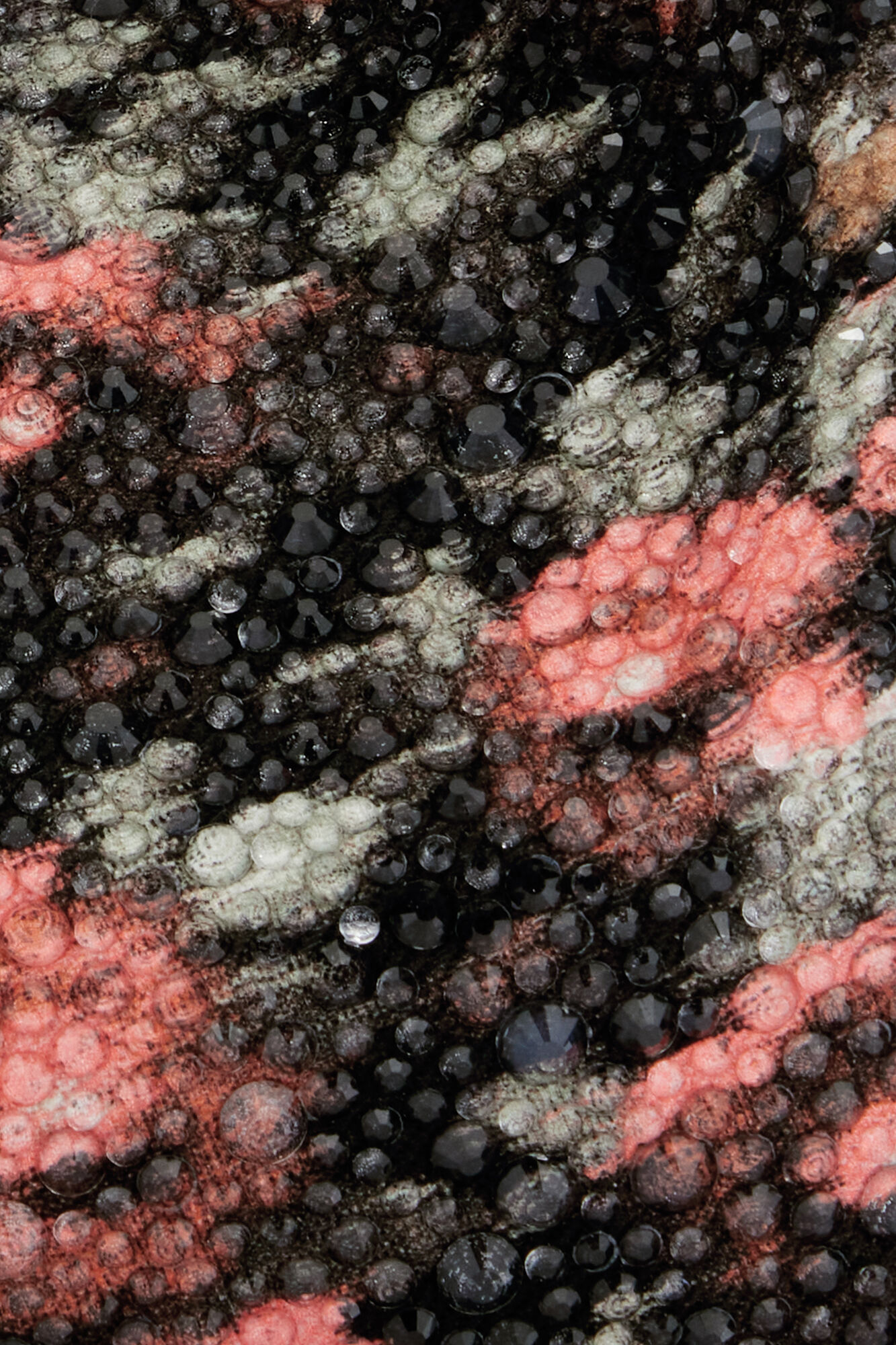 Mini Hobo Bag with Beaded Flower, Recycled Cotton, in colour Black - 5 - GANNI