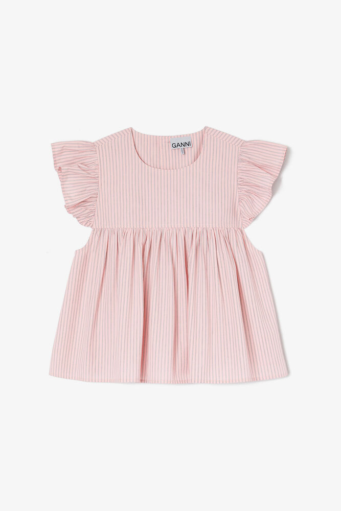 Pink Frill Sleeve Top, Chalk Pink