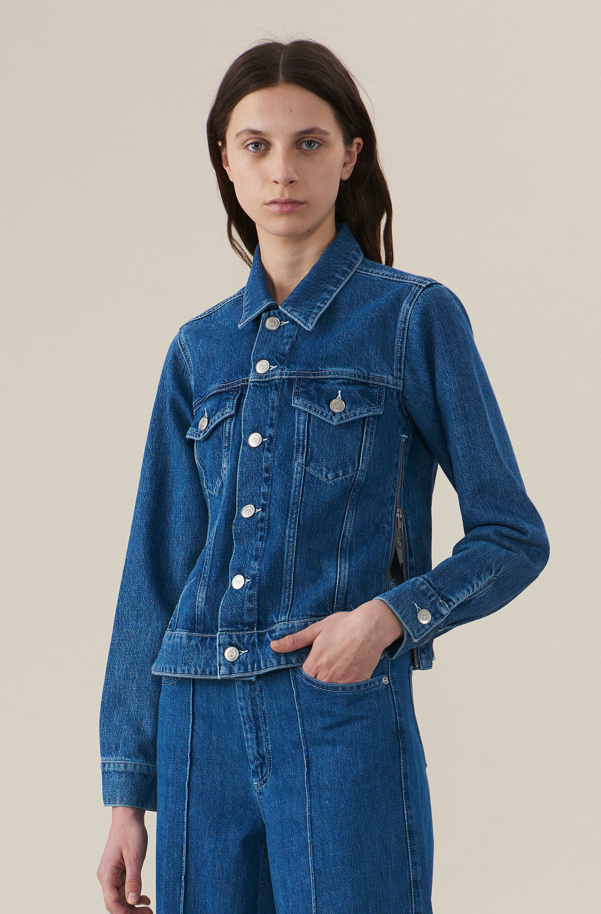 denim jacket with suit