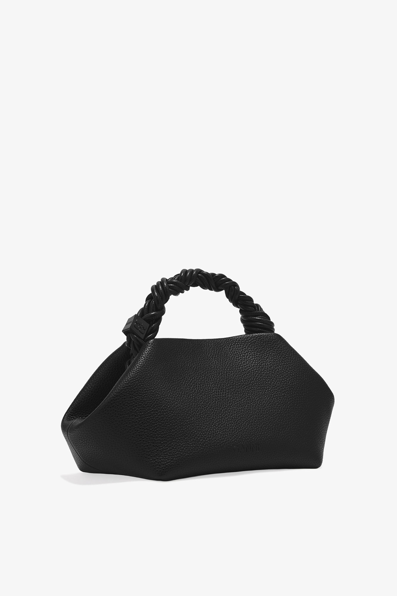Svart kornig small GANNI Bou väska, Polyurethane, in colour Black - 2 - GANNI