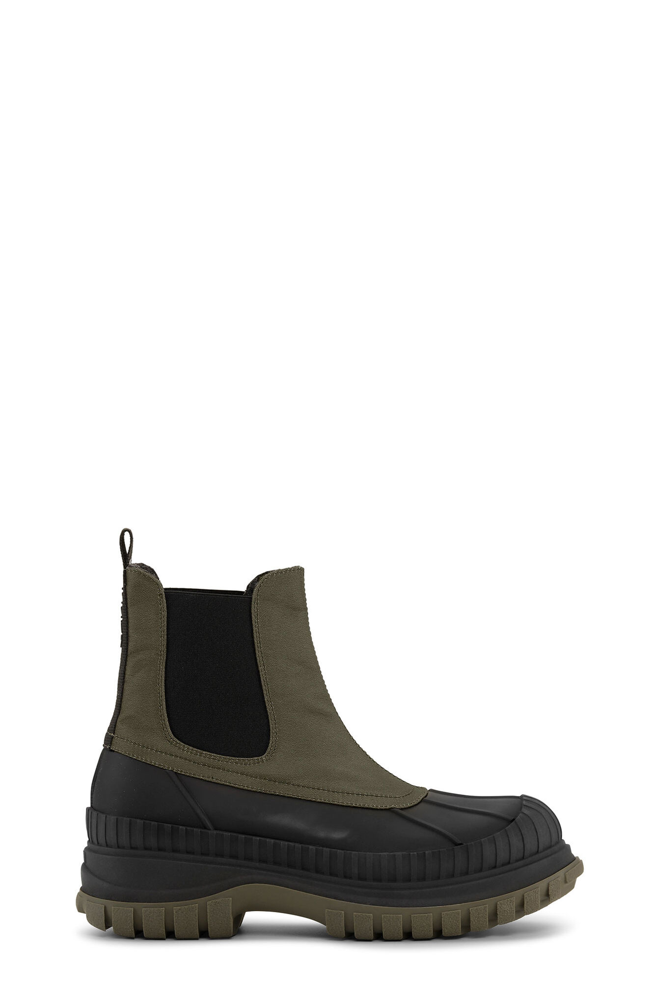 Green Outdoor Chelsea Boots, Polyester, in colour Kalamata - 1 - GANNI