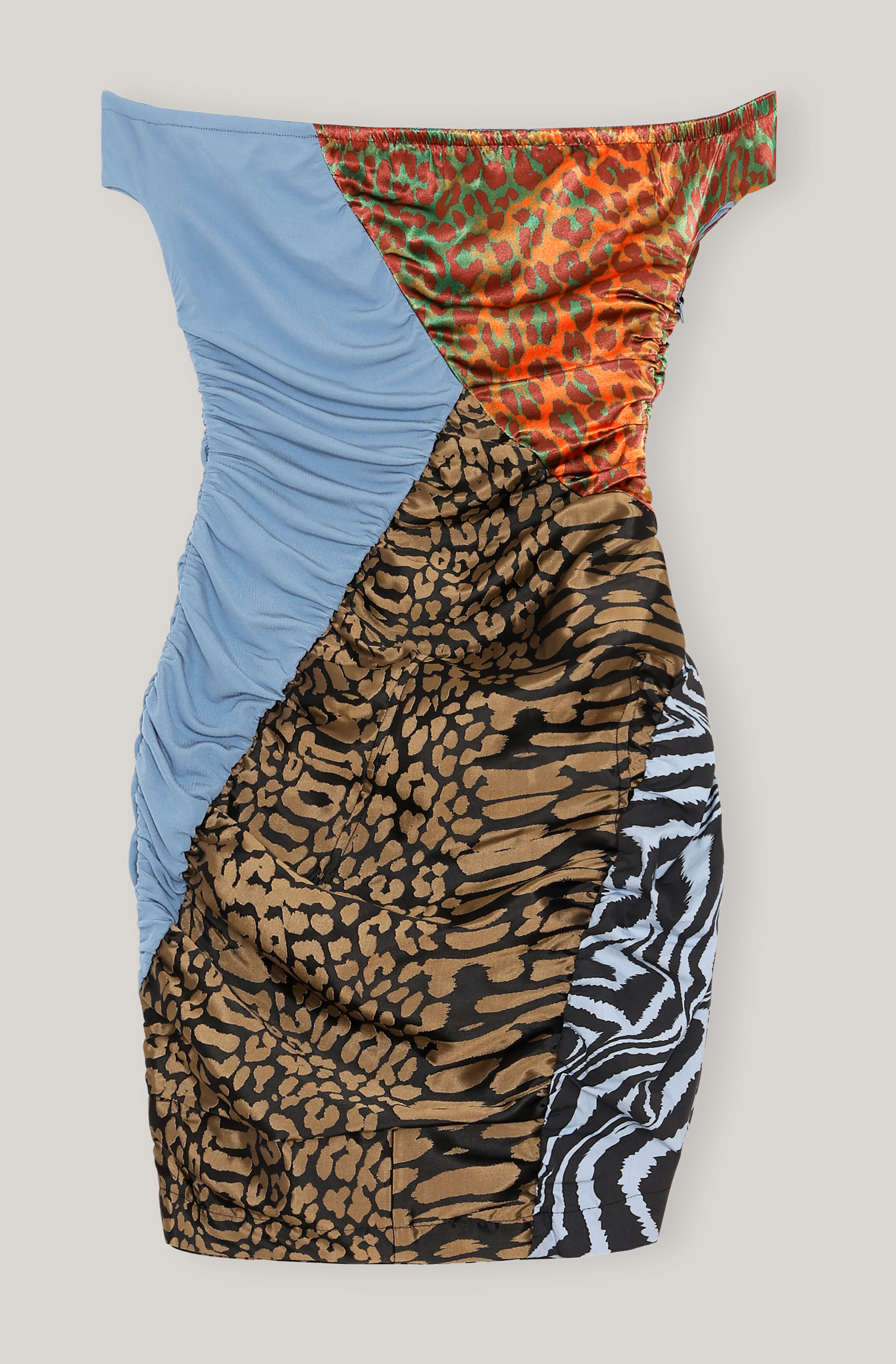 ganni patchwork dress