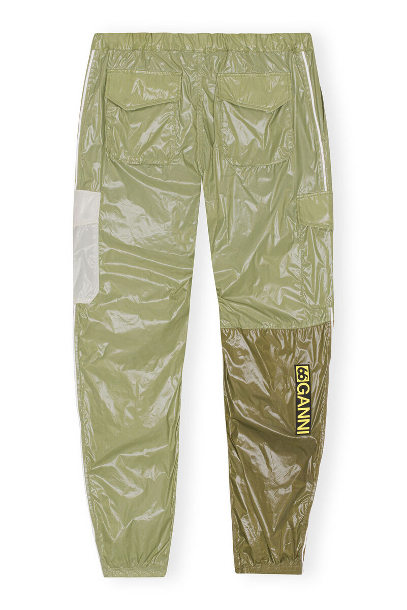 GANNI x 66°North Laugavegur Light Trousers, Recycled Polyamide, in colour Green Salvia - 2 - GANNI