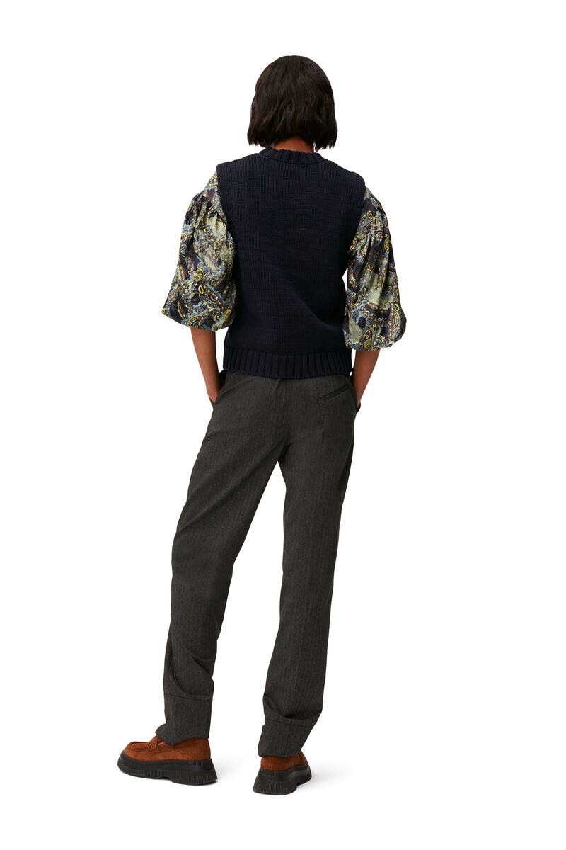 Gilet Rope , Cotton, in colour Sky Captain - 6 - GANNI