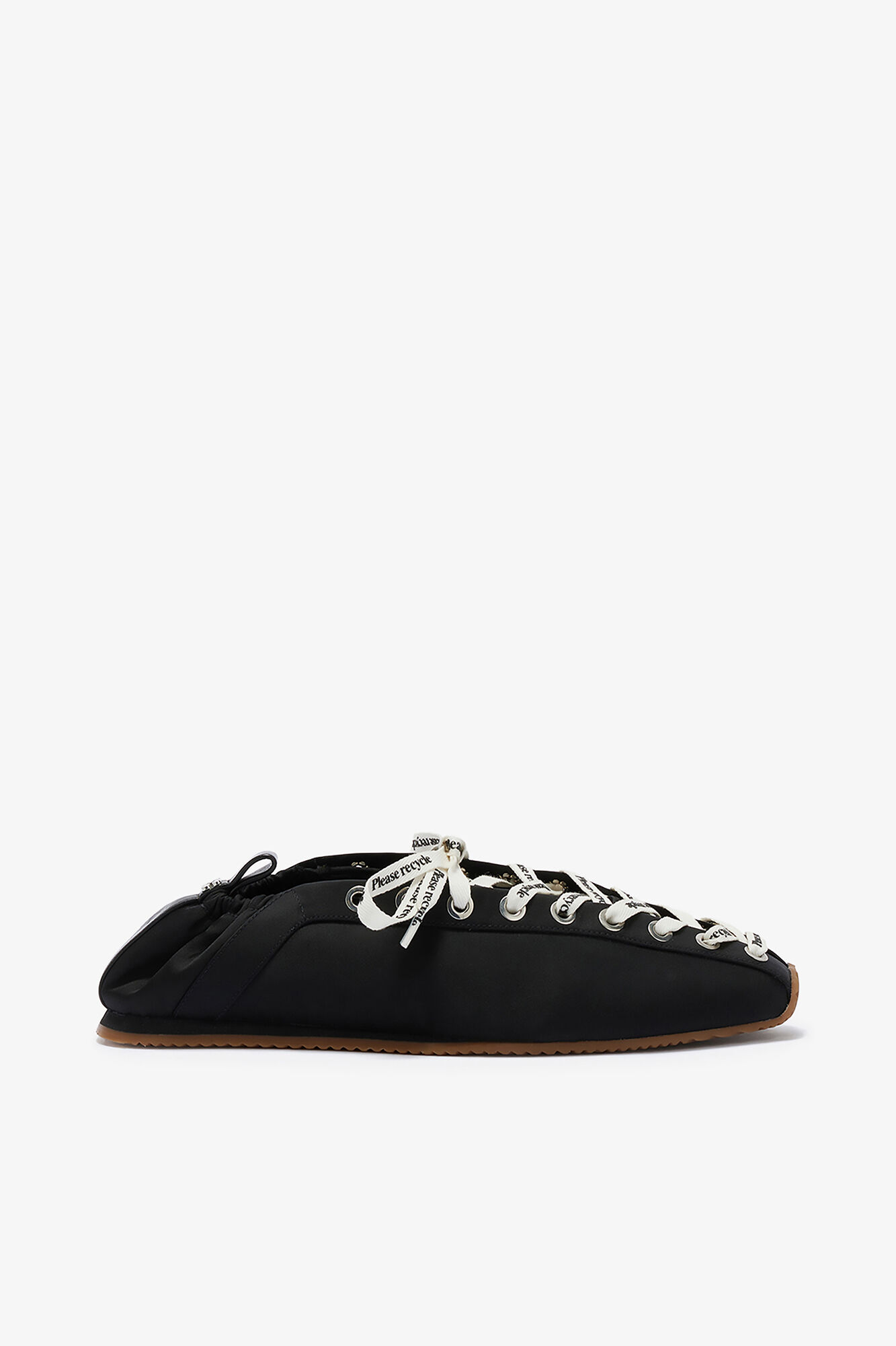 う【23SS】GANNI ガニー / ballet shoes 新品　36 GANNI / ガニー Eyelets Lace Up Ballerina Crinkle（バレエシューズ