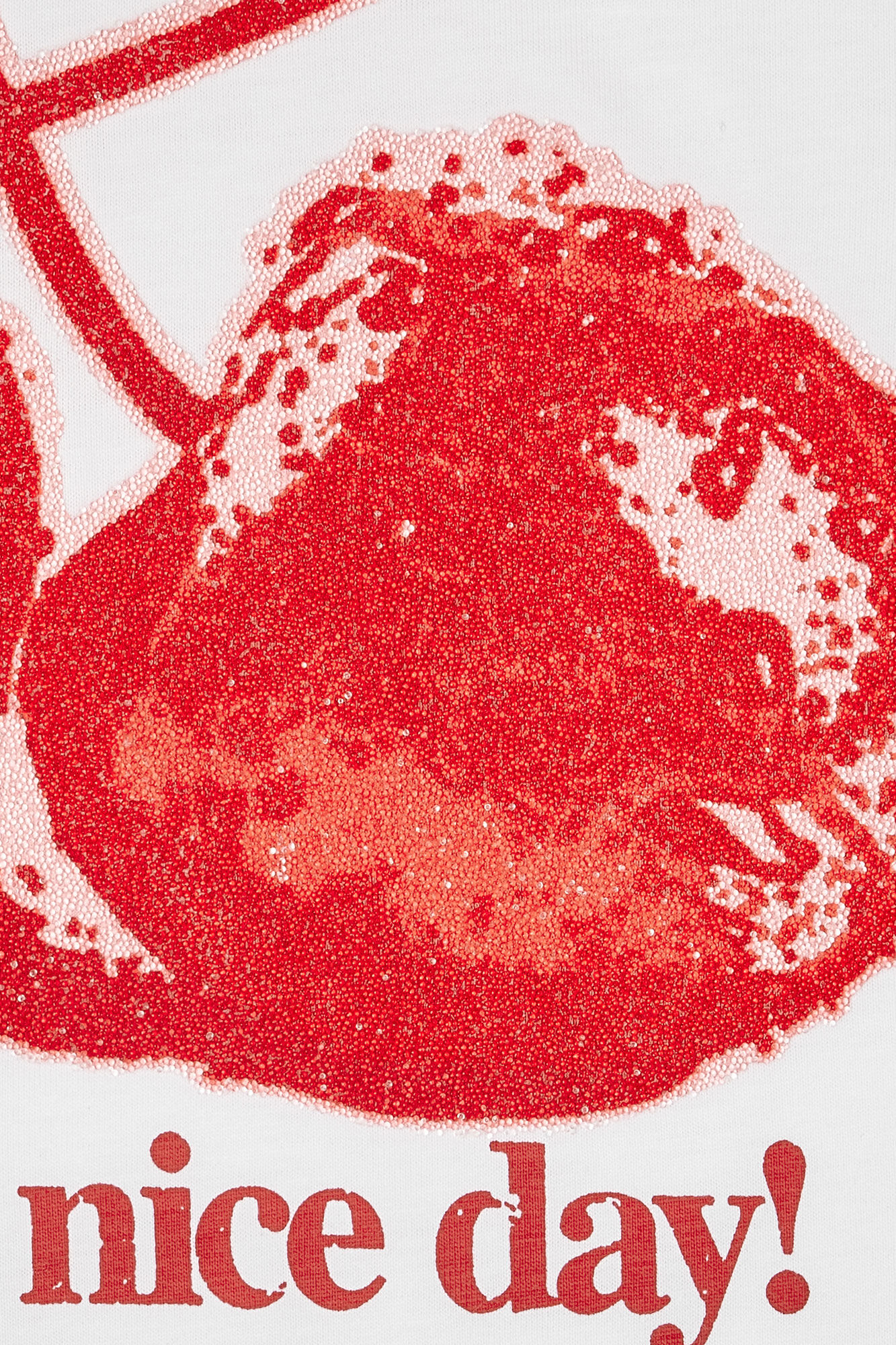 T-shirt with Cherry, Organic Cotton, in colour Bright White - 2 - GANNI