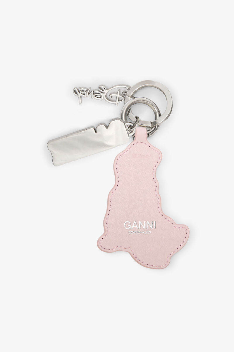 GANNI x Disney Daisy Duck Pink Keyring, in colour Chalk Pink - 2 - GANNI