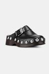Studded Leather Clogs, Leather, in colour Black - 1 - GANNI