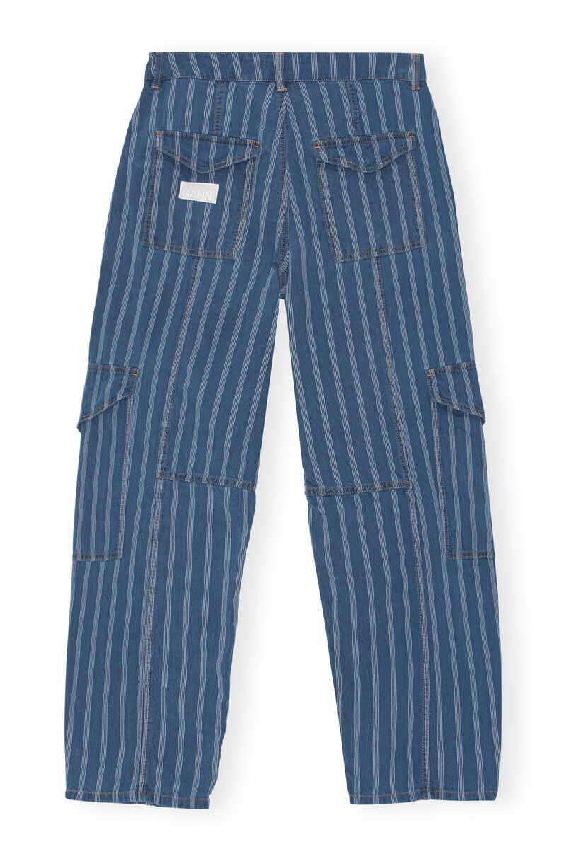 Stripe Denim Cargo Pants GANNI CH