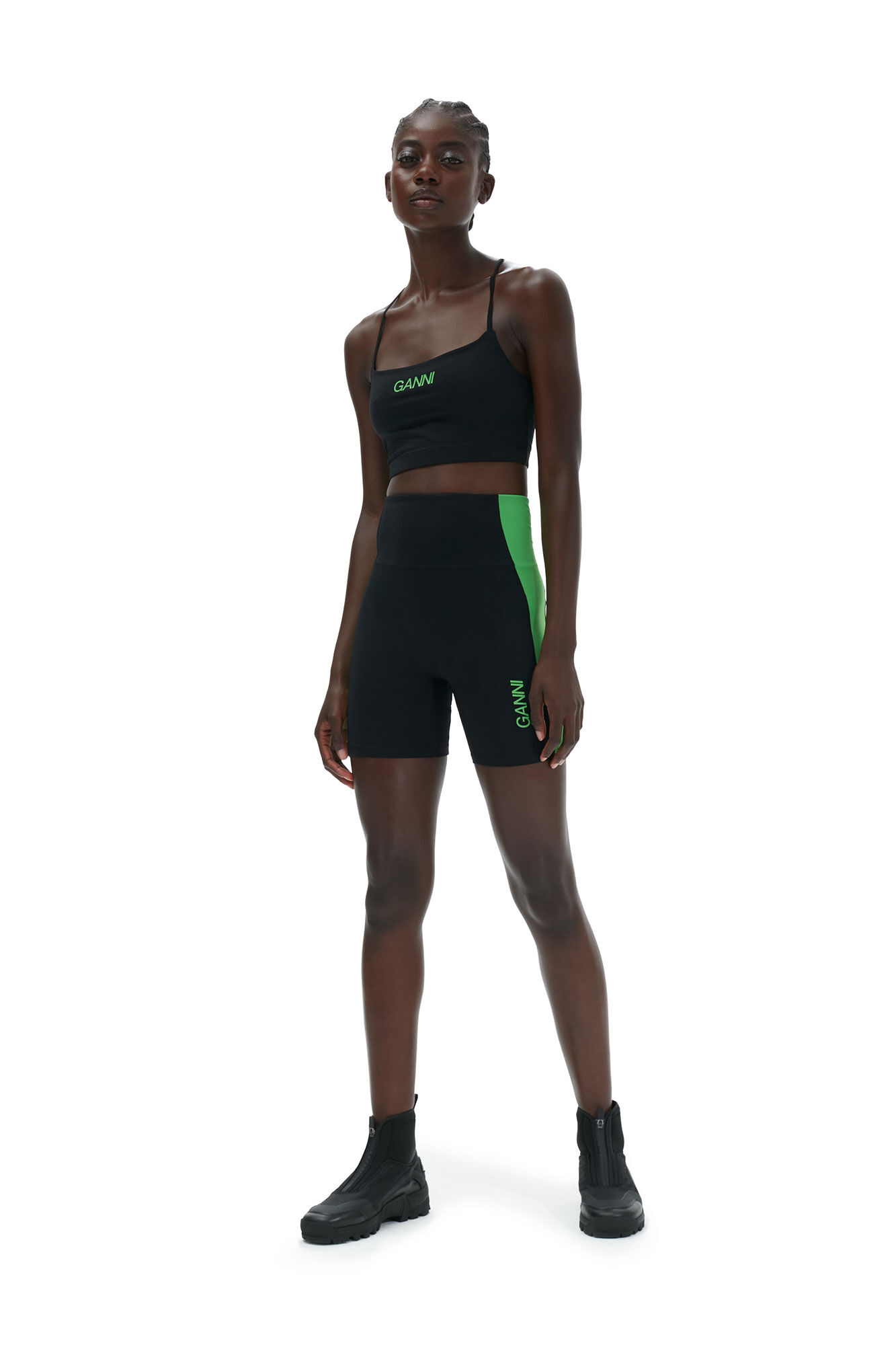 Black Active Ultra High Waist Shorts | GANNI US
