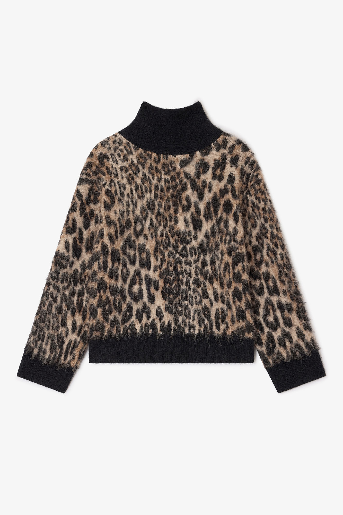 Pull léopard à dos ouvert, in colour Leopard - 1 - GANNI