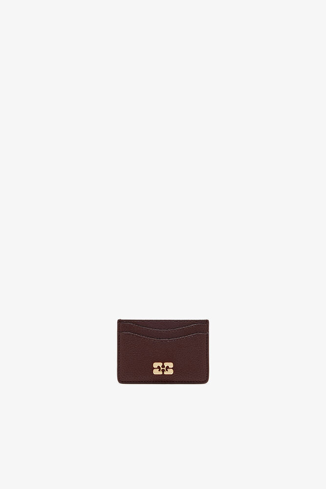 Card Holder in Grained Brown, Chicory Coffee