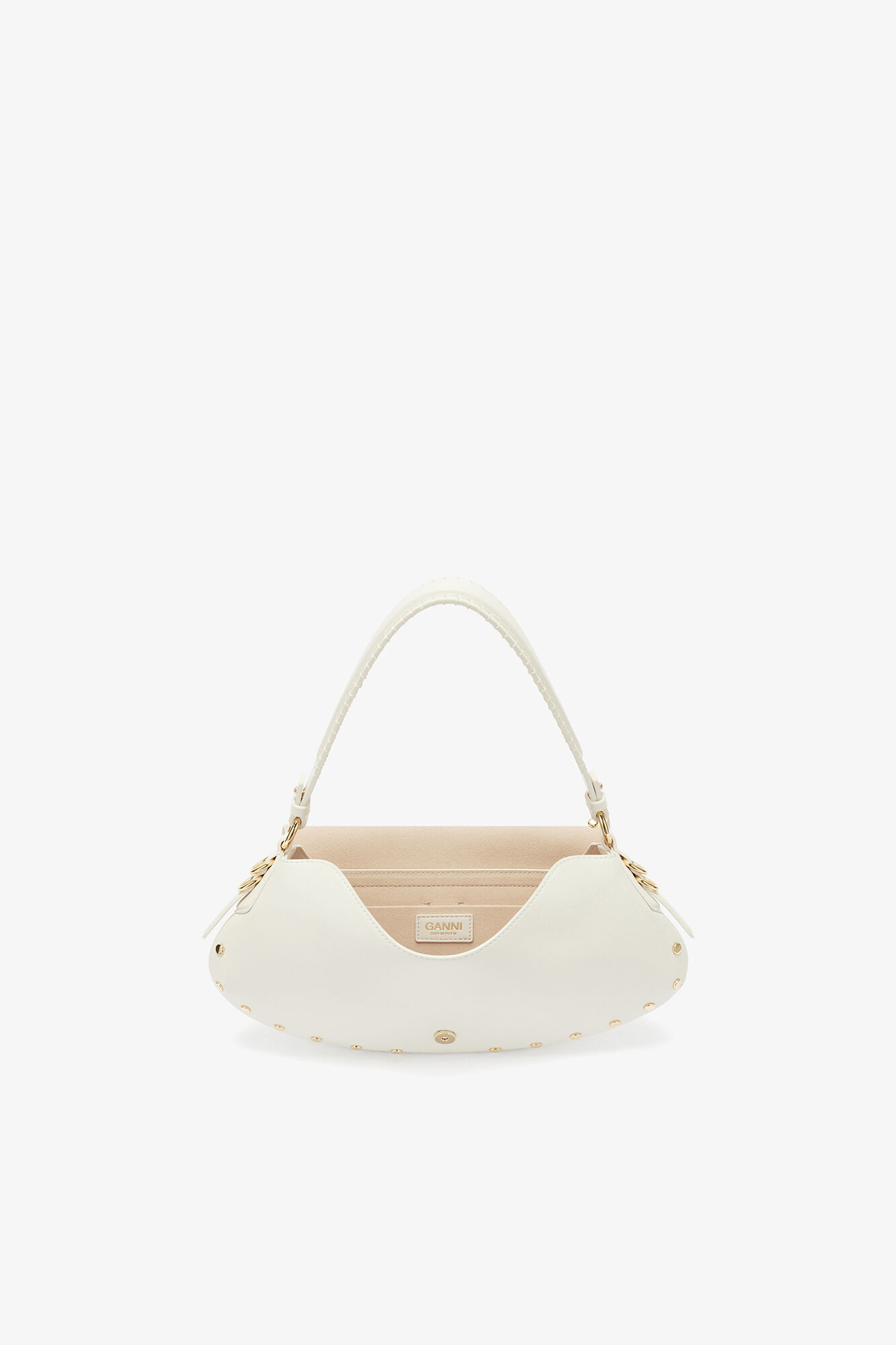 Egret B-Kat Bag Studs in White | GANNI IT