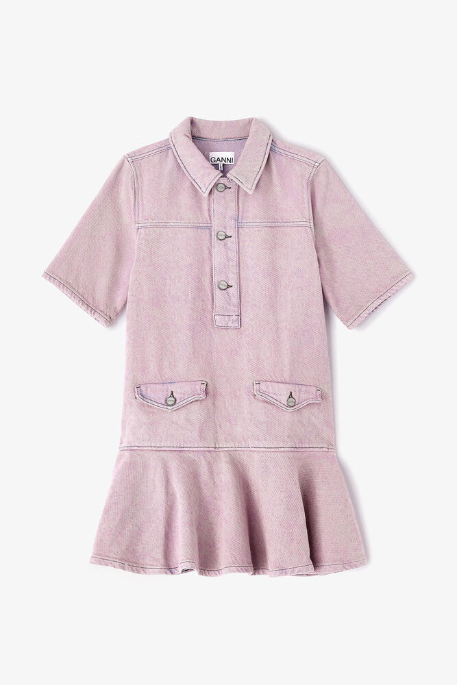 Pink Washed Denim Dress, Cameo Pink