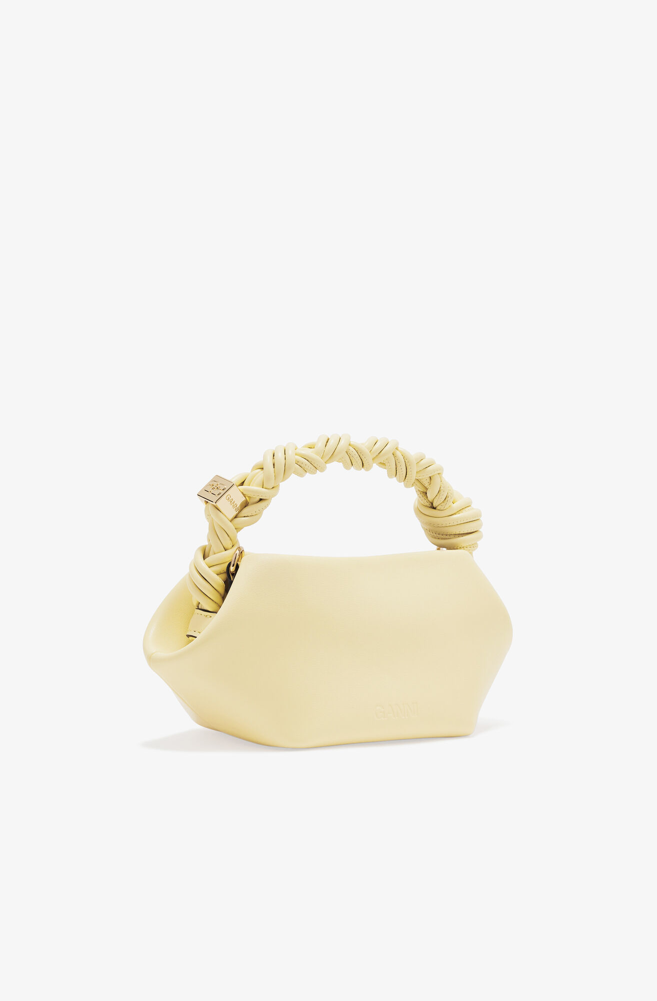Yellow Mini GANNI Bou Bag, Polyester, in colour Yellow Cream - 2 - GANNI