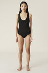 Rayon Underwear Sleeveless Body, Rayon, in colour Black - 1 - GANNI