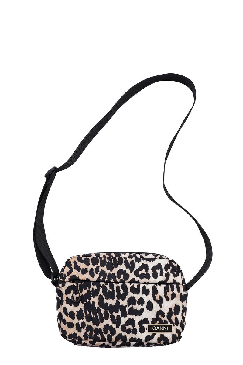 Tech Festival Bag, Polyester, in colour Leopard - 1 - GANNI