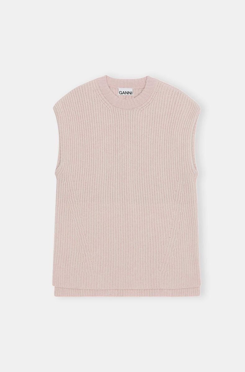 Relaxed Vest, Polyamide, in colour Light Lilac - 1 - GANNI